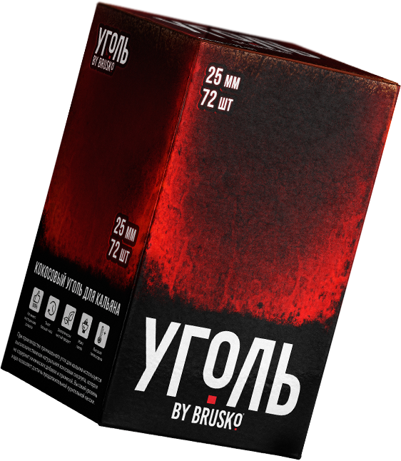 Уголь Brusko 25мм 72куб