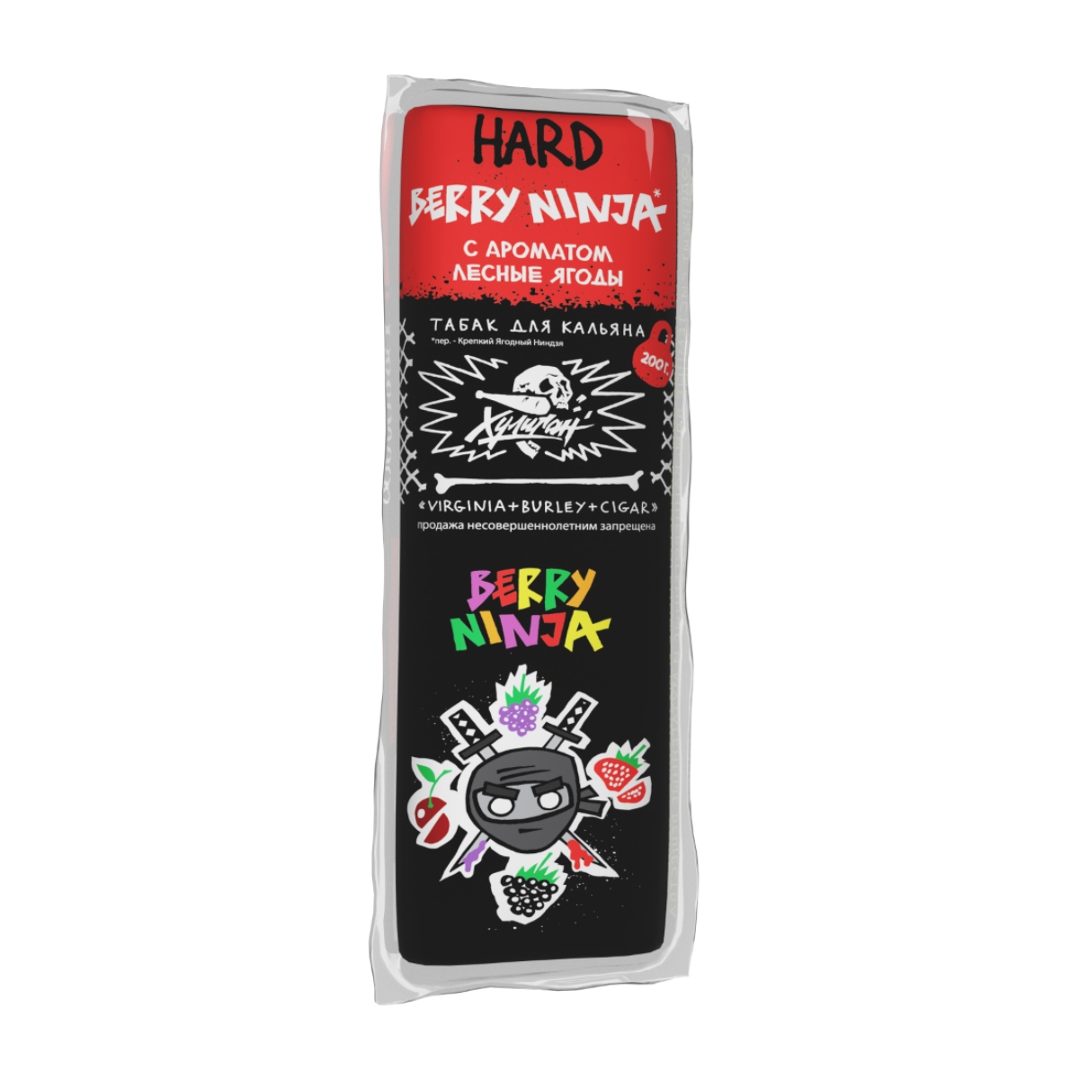 Табак Хулиган Hard 200гр Berry Ninja (Лесные Ягоды)