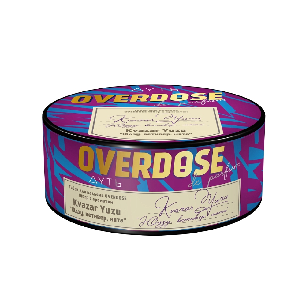 Табак Overdose x ДУТЬ 100гр Kvazar Yuzu (Юдзу, Ветивер, Мята)